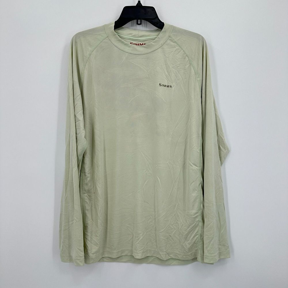 Simms Core Technologies Shirt Mens 2XL Green Lightweight Fishing Tee Stretch